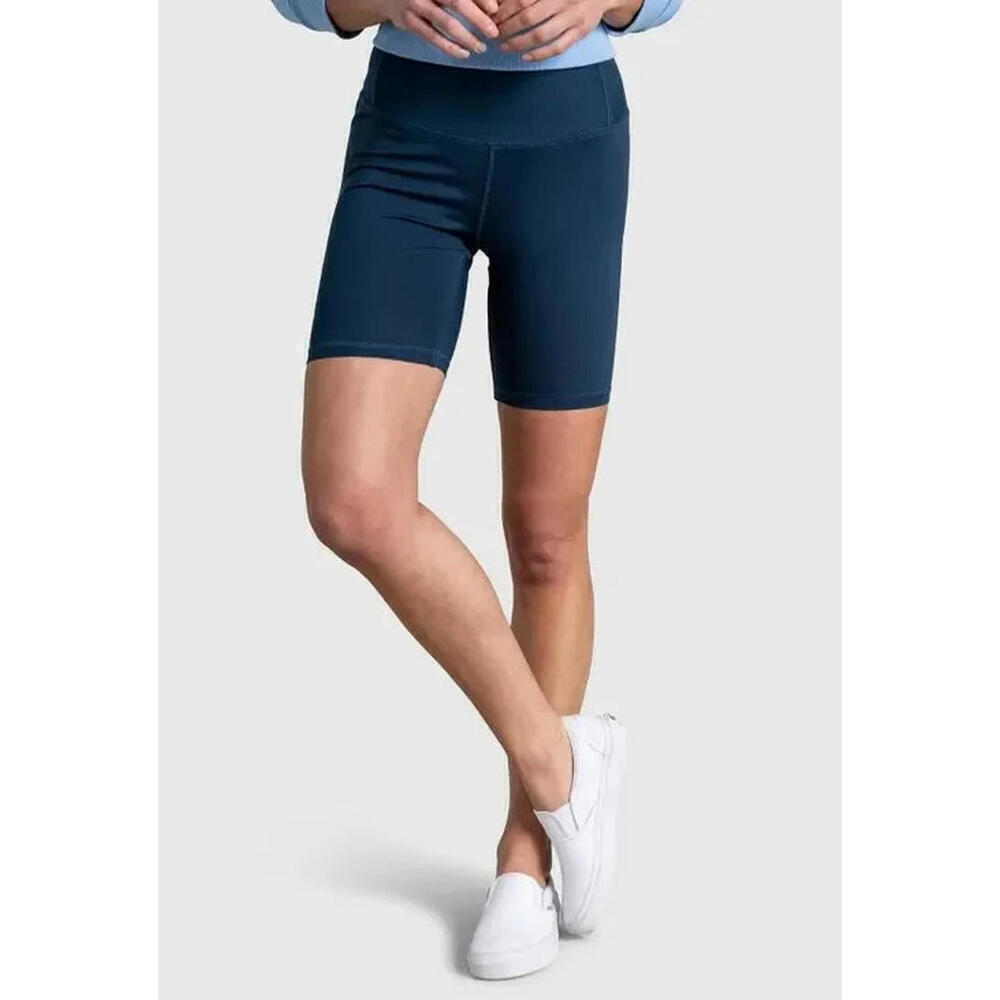New Ideology Women's Essentials Navy Blue Biker Shorts, Size: Small - Picture 1 of 3